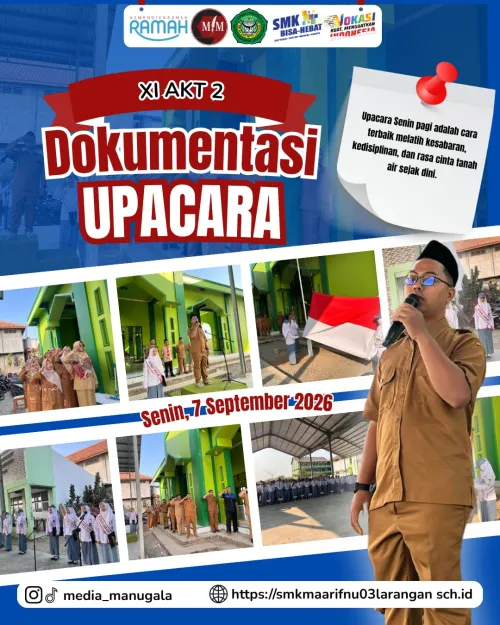 SMK Ma’arif NU 03 Larangan Gelar Upacara Bendera, Tanamkan Disiplin dan Cinta Tanah Air