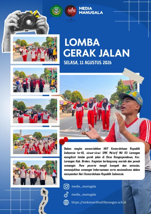 Semarak HUT RI ke-81, Siswa SMK Ma’arif NU 03 Larangan Ikuti Lomba Gerak Jalan