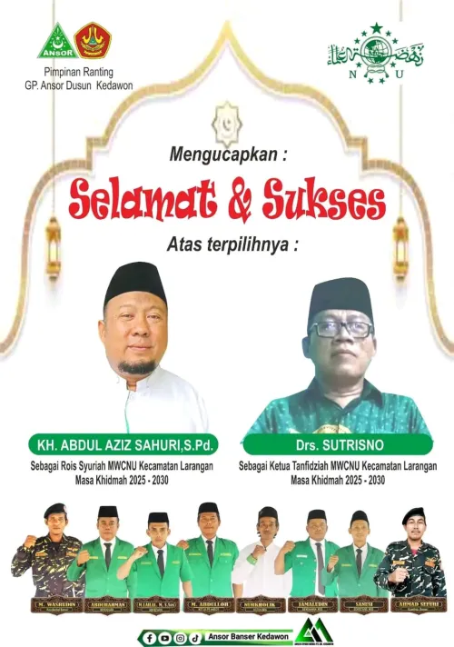 Pengurus MWC NU Larangan Masa Bakti 2025-2030