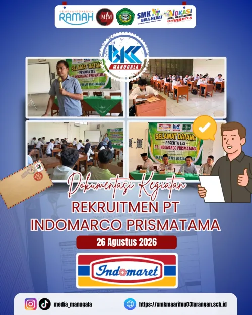 SMK Ma’arif NU 03 Larangan Gelar Rekrutmen PT Indomarco Prismatama