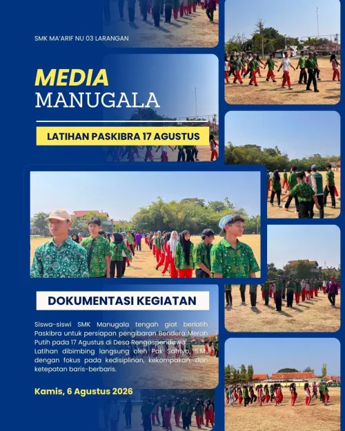 SMK Ma’arif NU 03 Larangan Gelar Latihan Paskibra untuk Persiapan HUT Kemerdekaan RI