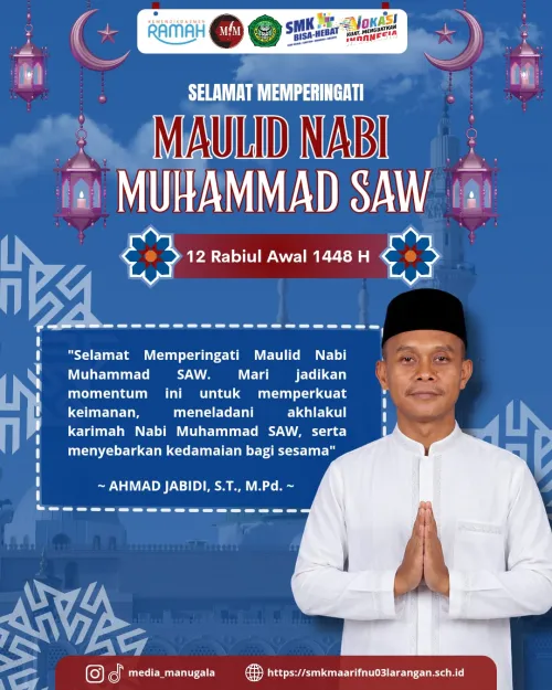 SMK Ma’arif NU 03 Larangan Peringati Maulid Nabi Muhammad SAW