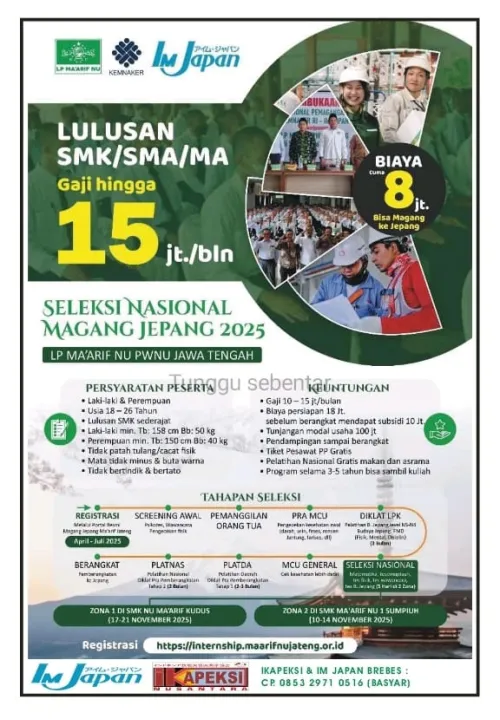 SELEKSI NASIONAL MAGANG JEPANG 2025